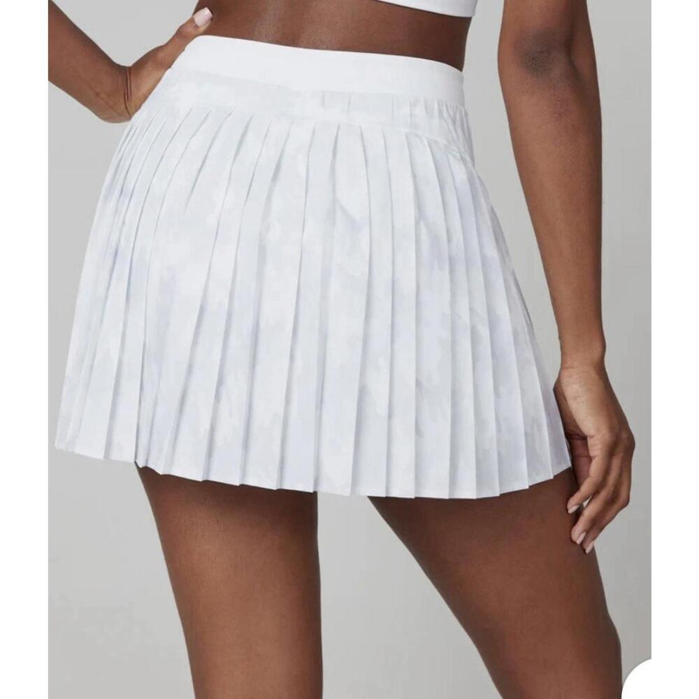 Spanx skirt womens medium M white pleated mini sporty athletic pickleball tennis